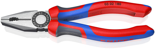 KNIPEX 03 02 180 SB Combination Pliers with comfort handles black atramentized 180 mm
