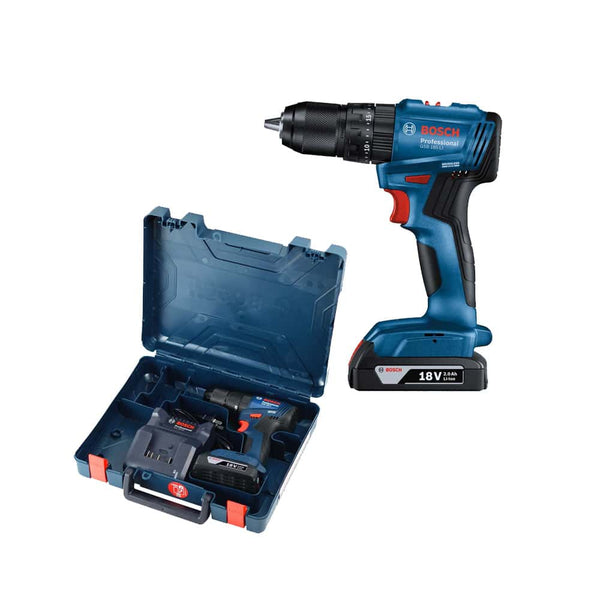 Bosch GSB 185-LI Cordless Combi Drill Kit: 18V Drill, Battery & Charger in Case. Powerful Tool for Wood, Metal, & Masonry.