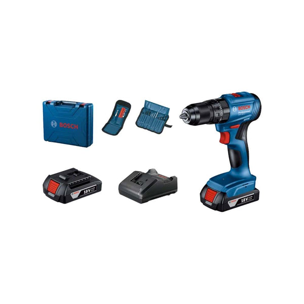 Bosch GSB 185-LI Cordless Combi Drill Set: Professional 18V Power Drill with Battery, Charger, Case, & Drill Bits. Shop Now!