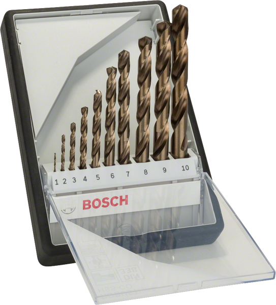 Bosch HSS-Co Drill Bit Set (1-10mm): Metal Drilling, Robust, DIN 338 - Premium Quality
