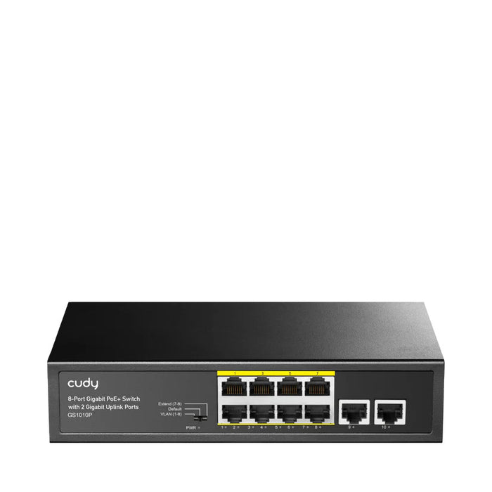 Cudy GS1010P Gigabit PoE+ Switch - 8 Port with 2 Uplink Ports | Network Switch Cudy GS1010P Gigabit PoE+ Switch - 8 Port with 2 Uplink Ports | Network Switch