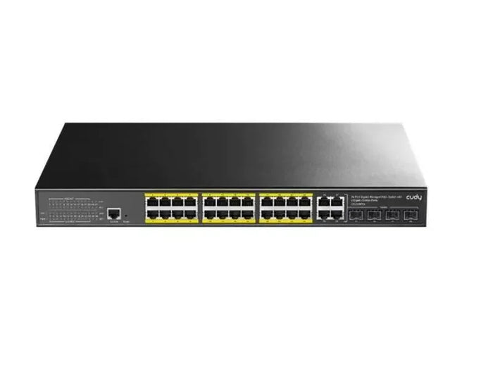 Cudy 24 Port Gigabit PoE 400W 4 Gigabit 4SFP Switch | GS2028PS4-400W Cudy 24 Port Gigabit PoE 400W 4 Gigabit 4SFP Switch | GS2028PS4-400W