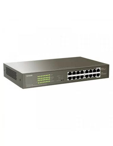 Tenda 16-Port Fast Ethernet Switch with 16-Port PoE | TEF1118P-16-150W