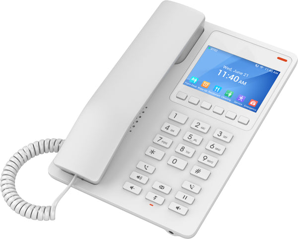 Grandstream 2 Line 3.5'' Color LCD WiFi 6 Hotel Phone White | GHP630W