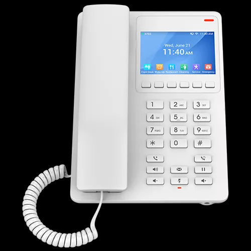 Grandstream 2 Line 3.5'' Color LCD WiFi 6 Hotel Phone White | GHP630W Grandstream 2 Line 3.5'' Color LCD WiFi 6 Hotel Phone White | GHP630W