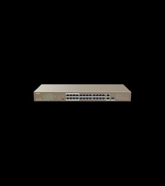 Tenda 24-Port Fast Ethernet PoE Switch 250W | TEF1126P-24-250W