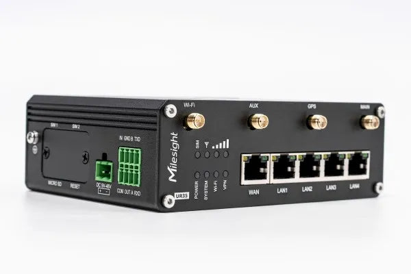 Milesight UR35 4G Industrial Router | UR35-L04EU-G-P-W