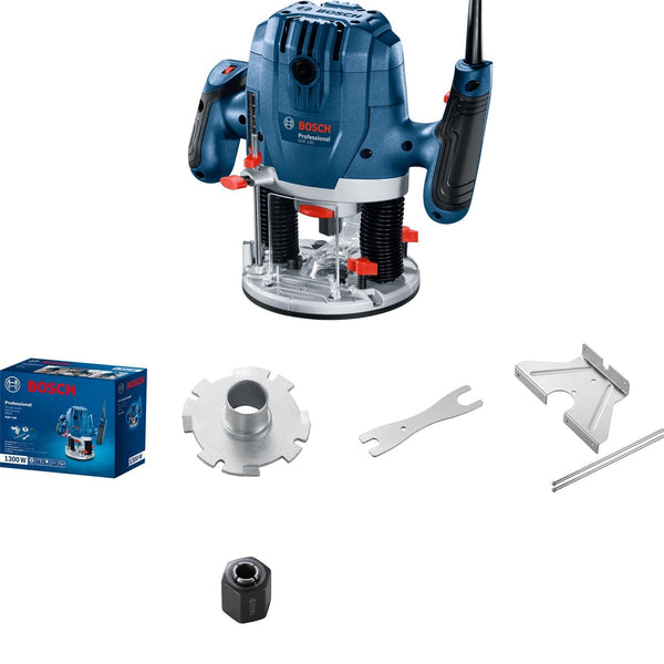 Bosch GOF 130 Router & Accessories: Woodworking Tool, Plunge Router, Professional Woodworking.