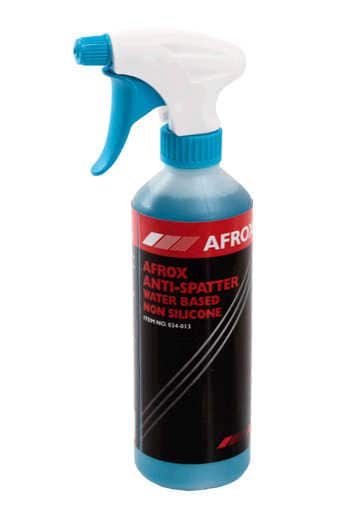 AFROX Anti-Spatter Spray: Water-Based, Non-Silicone - 500ml bottle for welding protection. Buy from Chavda.com! AFROX Anti-Spatter Spray: Water-Based, Non-Silicone - 500ml bottle for welding protection. Buy from Chavda.com!