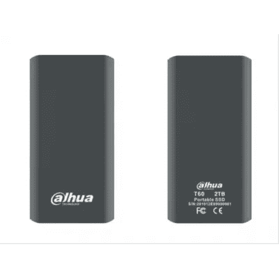 Dahua T60 Portable SSD: Compact external storage for fast file transfer and data backup. Front and Back views shown.