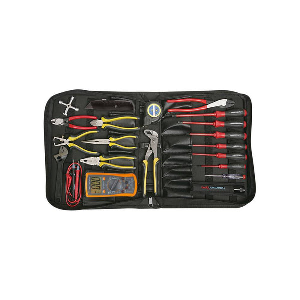 HellermannTyton Electrician Tool Kit: 22-Piece Set, Multimeter, Pliers, Screwdrivers