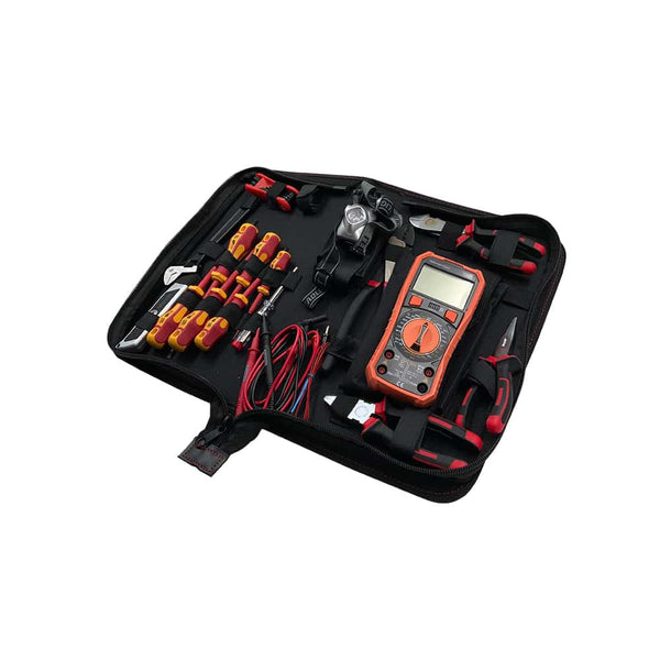 HellermannTyton Electrical Toolkit: 16-Piece Electrician Tools Set with Multimeter