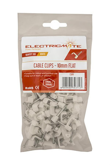 Cable Saddle Flat 10.5Mm P/100  E/Mate Cable Saddle Flat 10.5Mm P/100  E/Mate