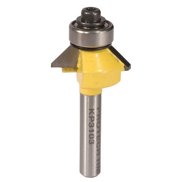 PRO-TECH Bevel Trim Router Bit 1/2x1/4 Bottom Bearing 45 Degree 1/4 Shank PRO-TECH Bevel Trim Router Bit 1/2x1/4 Bottom Bearing 45 Degree 1/4 Shank