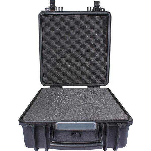 Black Waterproof Hard Case 425x370x210mm with Foam Insert - Dustproof Protective Equipment Storage