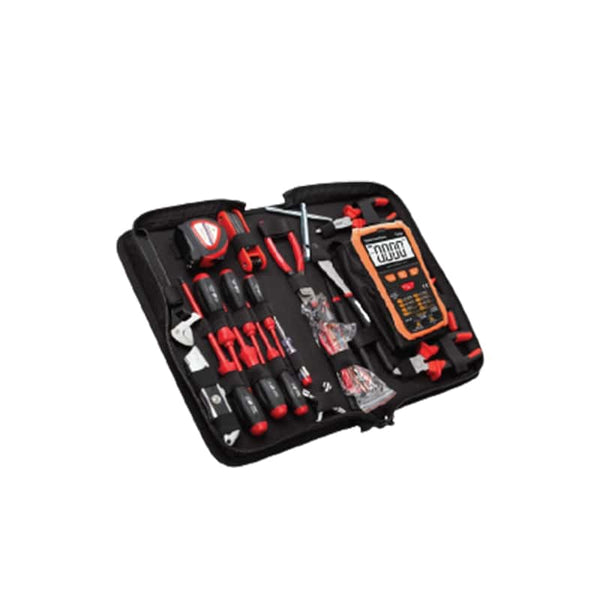 HellermannTyton TECHKT 19 Piece Electrical Tool Kit with Multimeter, Pliers, Screwdrivers, Cable Cutter