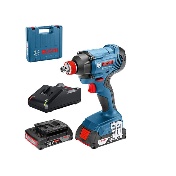 Bosch GDX 180-LI Cordless Impact Driver Wrench Kit: 18V, Charger, Batteries, Case - Professional Power Tool