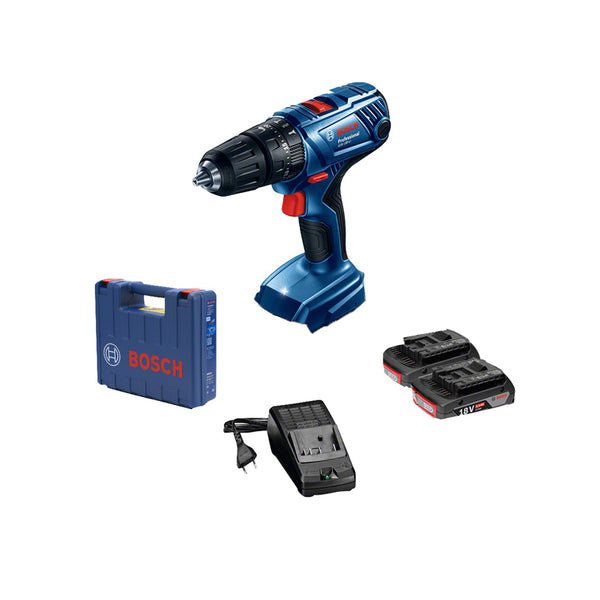 Bosch 18V Cordless Impact Drill Kit: GSB 180-LI Professional, 2 Batteries, Charger, Case