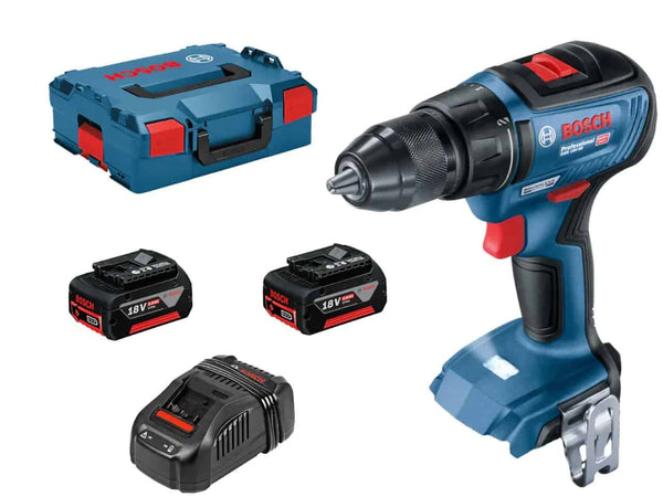 Bosch GSB 18V-50 Cordless Impact Drill Kit: 2x 5.0Ah Batteries, Charger & Case | Professional 18V Power Tool