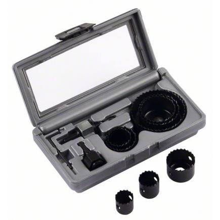 Bosch 11 Piece HSS Hole Saw Set - Drill Bit Kit for Wood, Plastic, Metal - Hole Saw Set