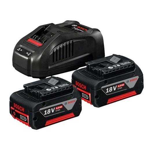 Bosch 18V 5.0Ah Battery Charger Kit: Power Tool Batteries, Li-Ion, Charger
