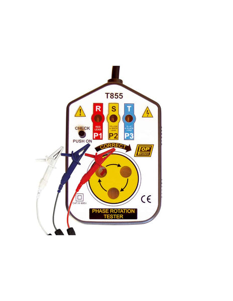 TOP Tronic T855 Phase Rotation Indicator: Electrical Safety Tool, Phase Sequence Tester