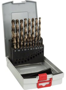 Bosch HSS-Co Metal Drill Bit Set 1-10mm, 19pc ProBox - Professional DIN 338 Cobalt Drill Bits