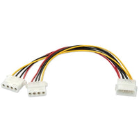 LINDY 0.25M MOLEX M - 2X MOLEX F Y-SPLITTER(33126) - CAB-MOLEX-Y-SPLIT-L