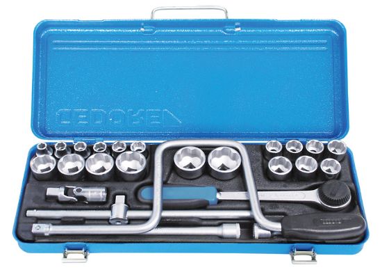 Gedore, D19 Tmz Socket Sets - 1/2" - 27Pcs, 614831
