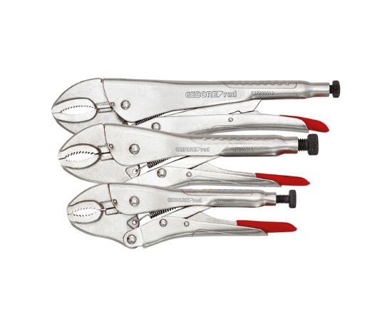 Gedore Grip wrench set 7-12inch w.35-60mm 3pcs - 3301180