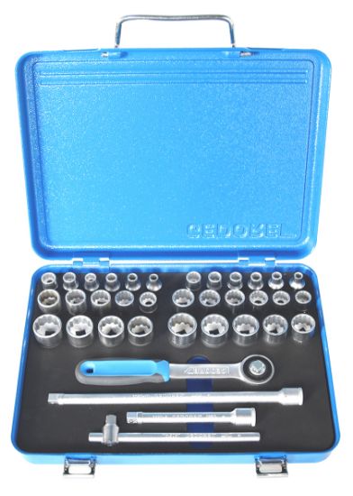 Gedore - NO.30 NZZ Socket set 3/8" Drive - Manually operated 3/8” sockets and accessories. - 623968