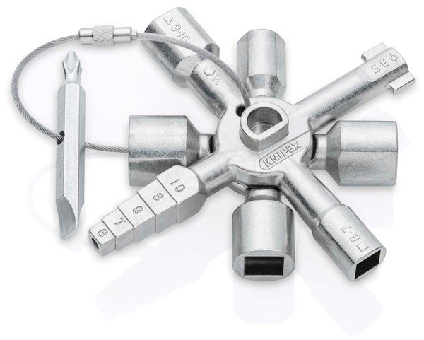 KNIPEX 00 11 01 TwinKey® Control Cabinet Key for all standard cabinets and shut-off systems 92 mm