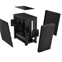 3000D AIRFLOW Black Mid-Tower PC Case; 2x 3.5'' |  2x 2.5'' Drive Bays; Up to 360mm Radiator compatible; 2x 120mm fan incl Corsair