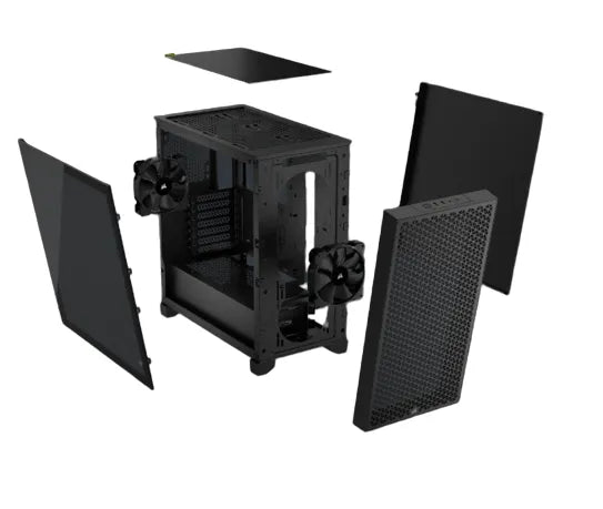 3000D AIRFLOW Black Mid-Tower PC Case; 2x 3.5'' |  2x 2.5'' Drive Bays; Up to 360mm Radiator compatible; 2x 120mm fan incl-CC-9011251-WW