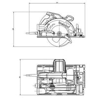 Metabo Circular Saw 1200W 55Mm KS 55 FS - 600955500 + Guide Rail FS 160 Rail - 629011000