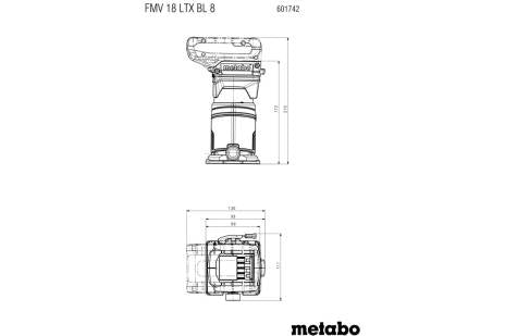 FMV 18 LTX BL 8 Cordless trim router - 601742840