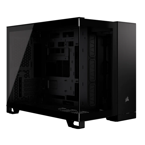 2500D Airflow Black Mid-Tower Dual Chamber PC Case; 2x 3.5'' |  2x 2.5'' Drive Bays; Up to 360mm Radiator compatible-CC-9011263-WW
