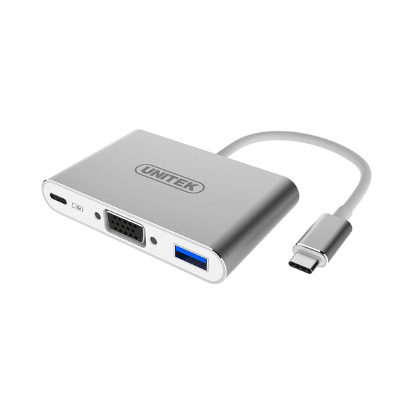 UNITEK TYPE-C 1XUSB3.0 2XUSB2.0 1XVGA  (Y-9102) - HUB-USB3C-1P+2P+VGA