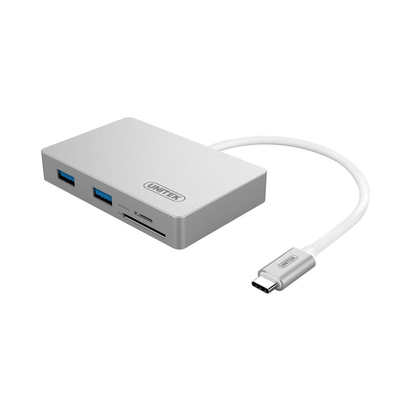 UNITEK USB-3 TYPE-C 2-PORT HUB,M C READ  (Y-9319) - HUB-USB3C-2P+CR