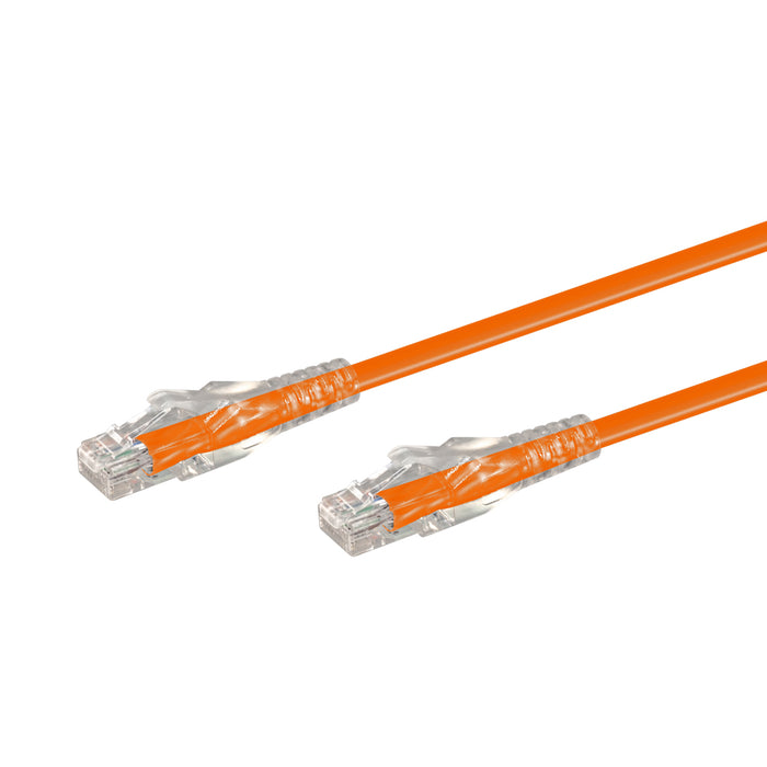LINKQNET 3M RJ45 CAT6 ANTI-SNAG MOULDED PVC NETWORK FLYLEAD - ORANGE - NET-CAT6-OR-3M-LQ