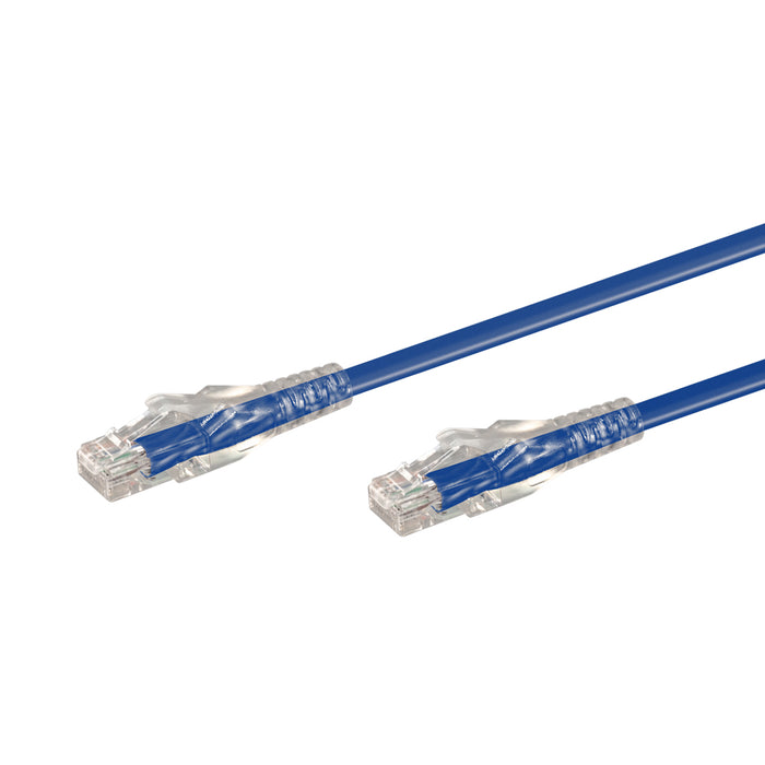 LINKQNET 0.3M RJ45 CAT6 ANTI-SNAG MOULDED PVC NETWORK FLYLEAD - BLUE - NET-CAT6-BL-0.3M-LQ