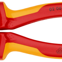 KNIPEX 02 06 180 SB High Leverage Combination Pliers insulated with multi-component grips, VDE-tested chrome-plated 180 mm