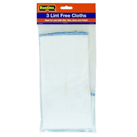 Rustins Lint Free Cloths (3 Pack) for Wood Finishing, Polishing, & Wax Application - 300x300mm