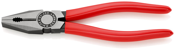 KNIPEX 03 01 200 SB Combination Pliers with plastic coating black atramentized 200 mm