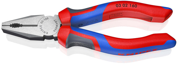 KNIPEX 03 02 160 SB Combination Pliers with comfort handles black atramentized 160 mm