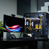 iCUE LINK 9000D AIRFLOW Tempered Glass Super-Tower; Supports  18x 120mm fans - Black