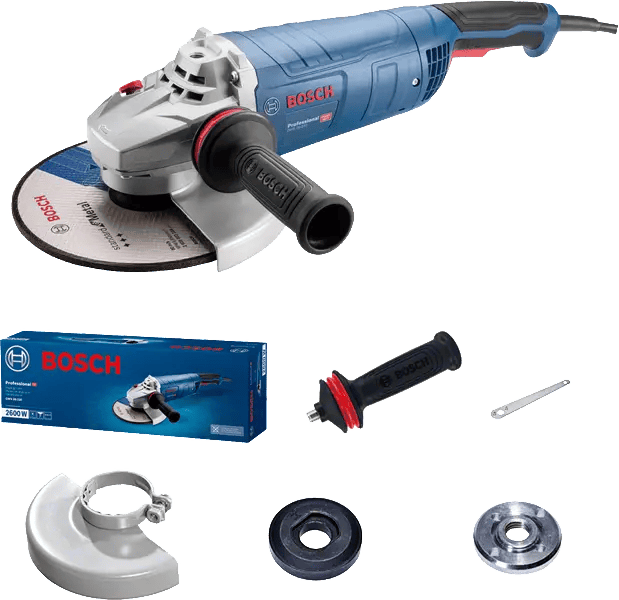 Bosch GWS 26-230 Angle Grinder Kit | Powerful 2600W Tool for Metal Grinding and Cutting
