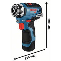 Bosch GSR 12V-35 FC Cordless Drill Driver Kit w/ Attachments - Compact 12V Power Tool, Model 06019H3003