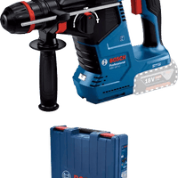 Bosch GBH 187-LI Cordless Rotary Hammer Kit with Case. High-performance 18V SDS-plus hammer drill. Professional Power Tool.