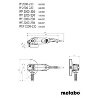 Metabo Angle Grinder 2200W 230mm Cardboard Box - 606435010